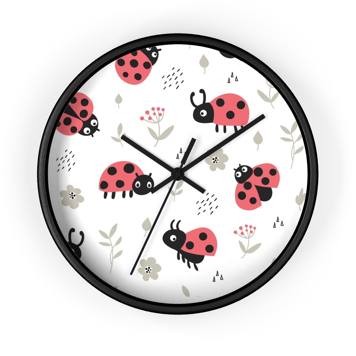 Ladybug Bliss Wall Clock - Nature-Inspired Charm for Your Space