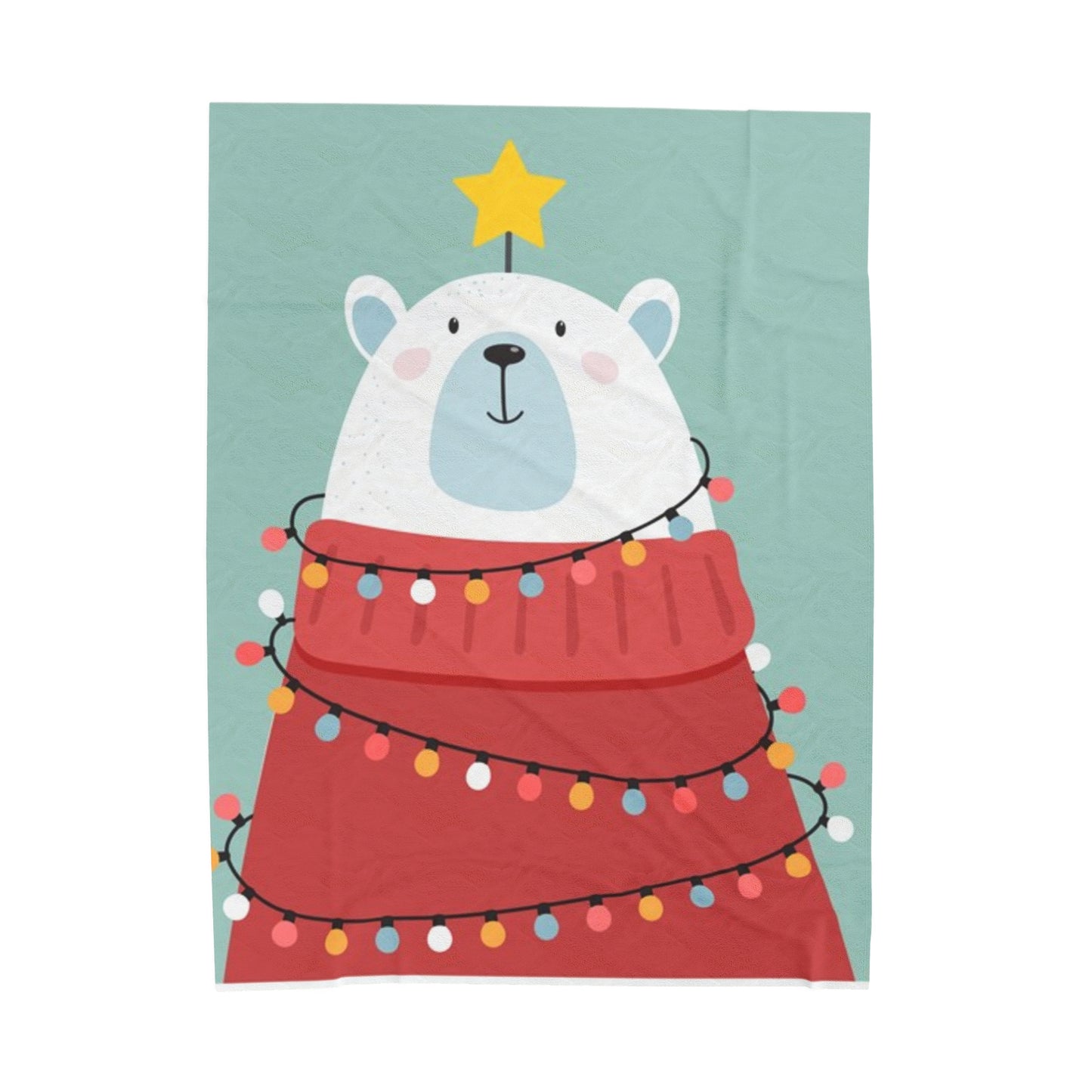 Festive Bear Tree Blanket - Cozy Holiday Delight