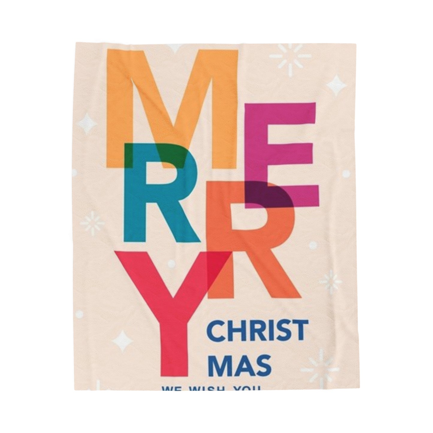 Colorful Merry Christmas Blanket - Joyful Holiday Vibes