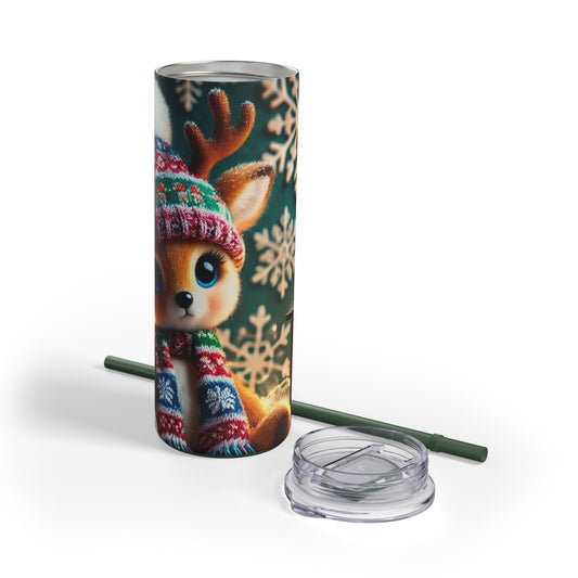 Winter Tale: Cute Deer Design Insulated Tumbler  20oz