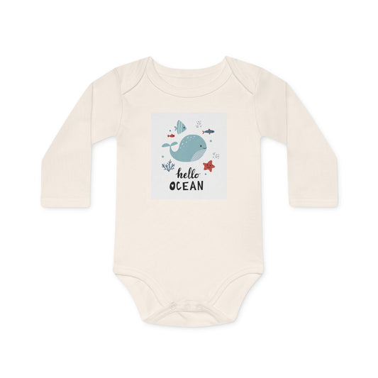 Hello Ocean” Baby  Organic Bodysuit