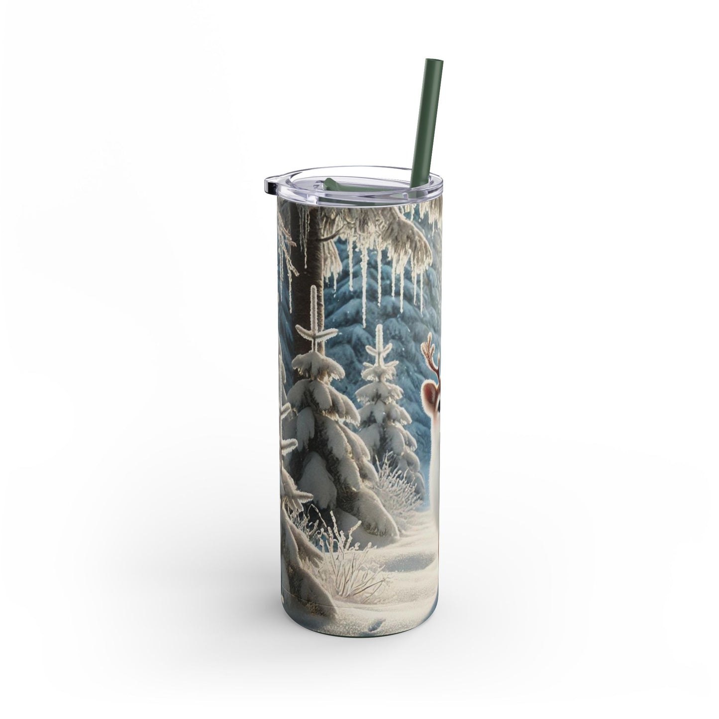 Enchanted Winter Deer Tumbler - 20oz