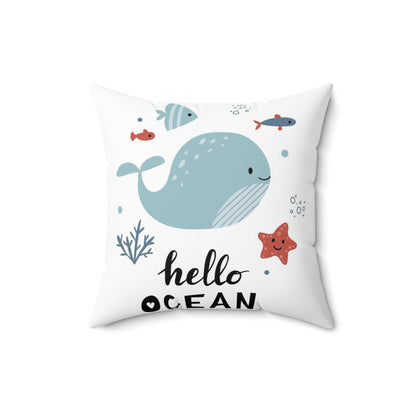 Hello Ocean Pillow - Adorable Underwater Decor