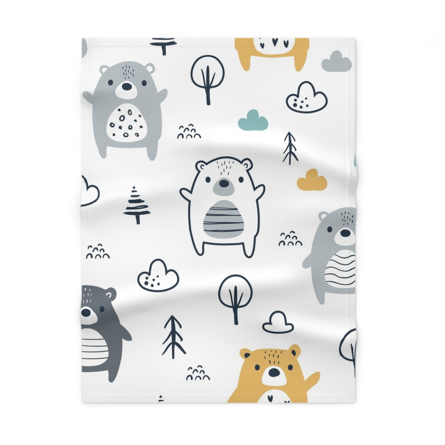 Happy Bear Blanket - Cozy Woodland Companion