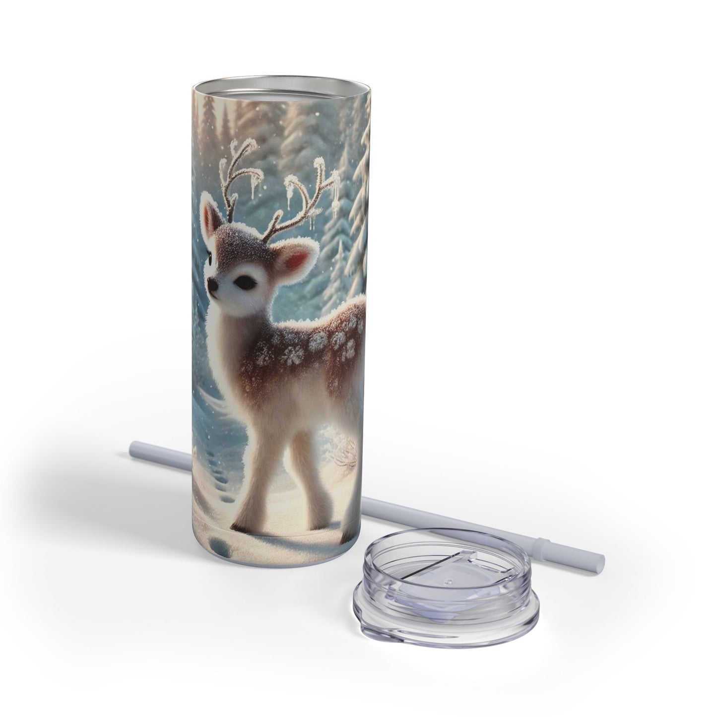 Winter Tale Deer Design Tumbler 20oz