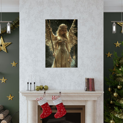 Golden Guardian - Angelic Canvas Art