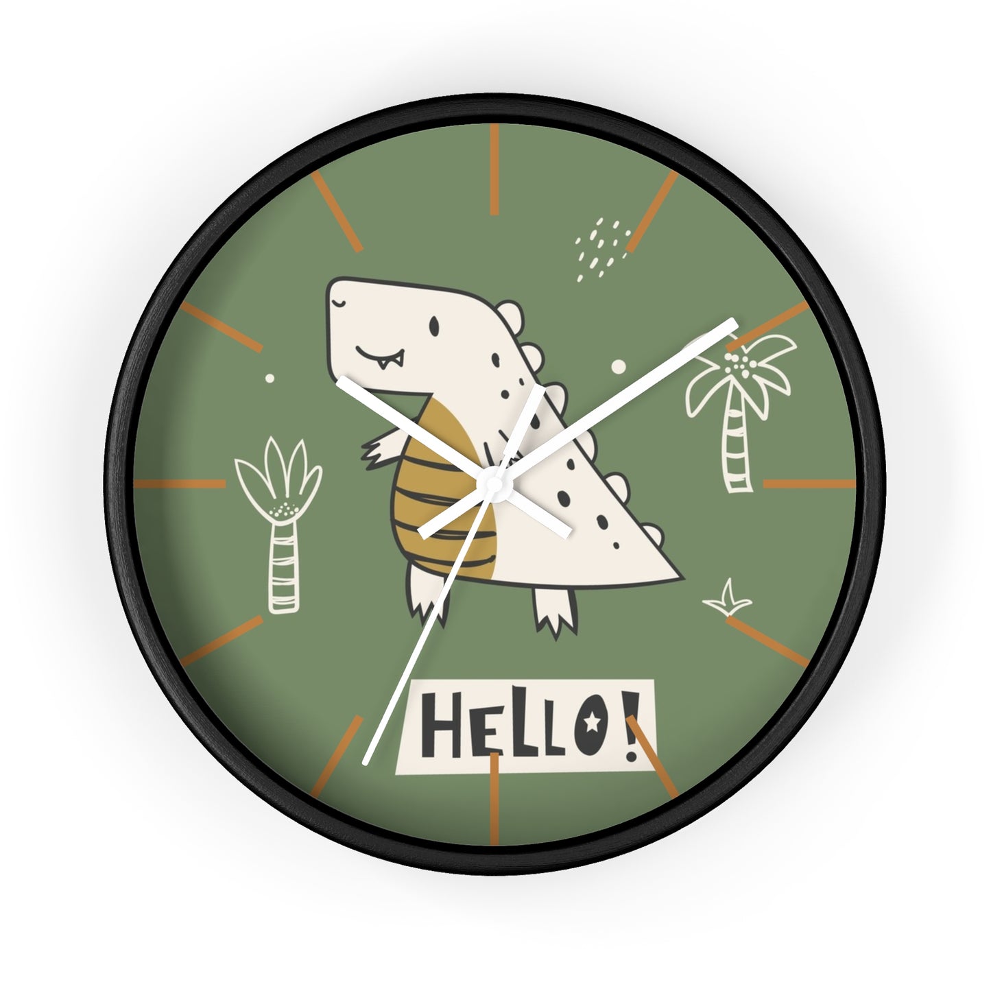 Dino Hello Wall Clock - Roar into Fun Time