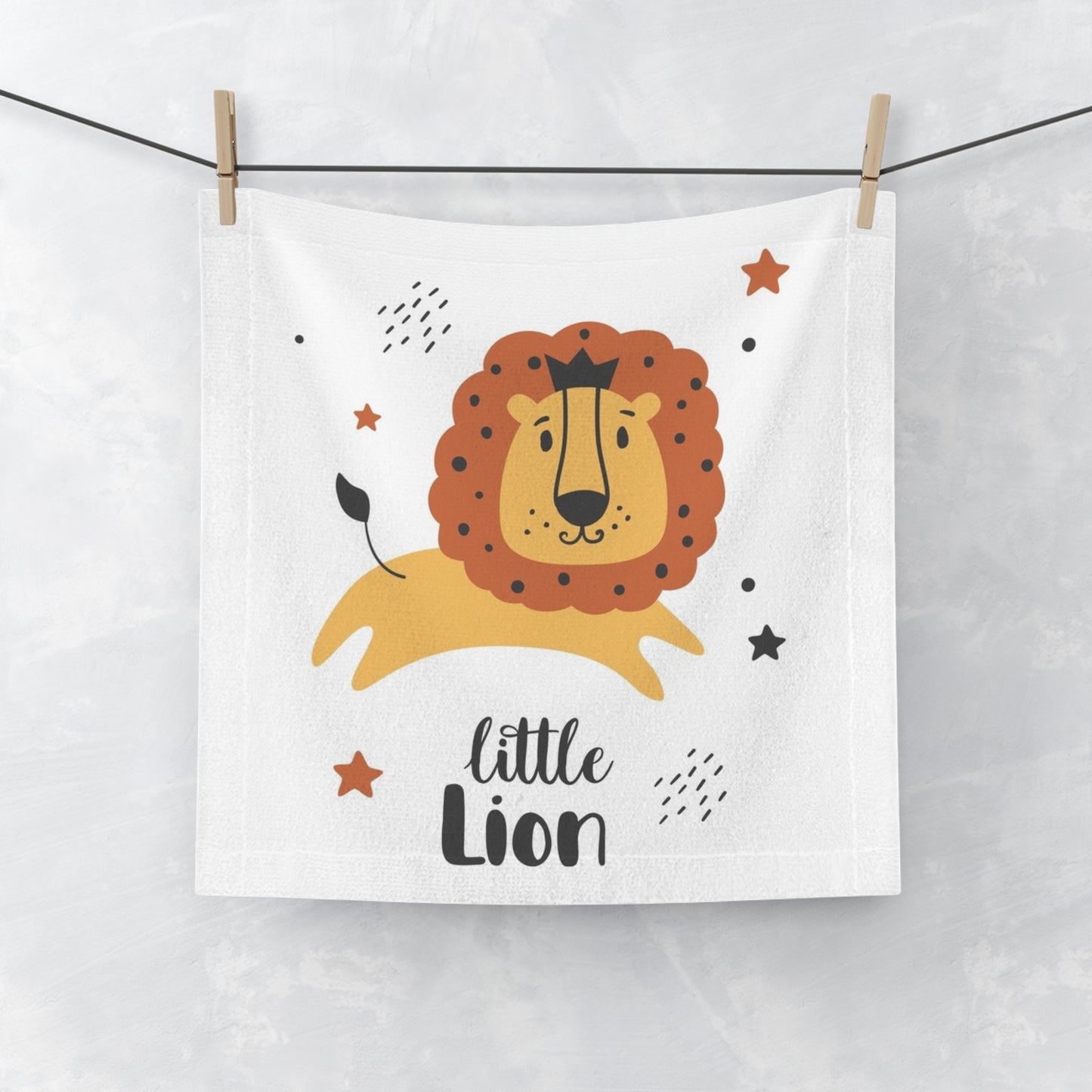 Little Lion Face Towel - Cute and Playful Lion Design