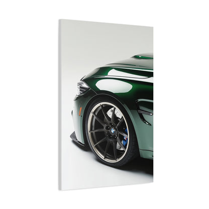 Emerald Velocity - Green Sports Car Canvas Art