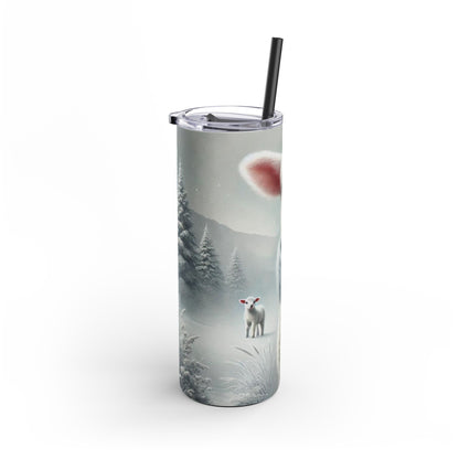 Elegant Winter Lamb Tumbler 20oz Frosty Charm