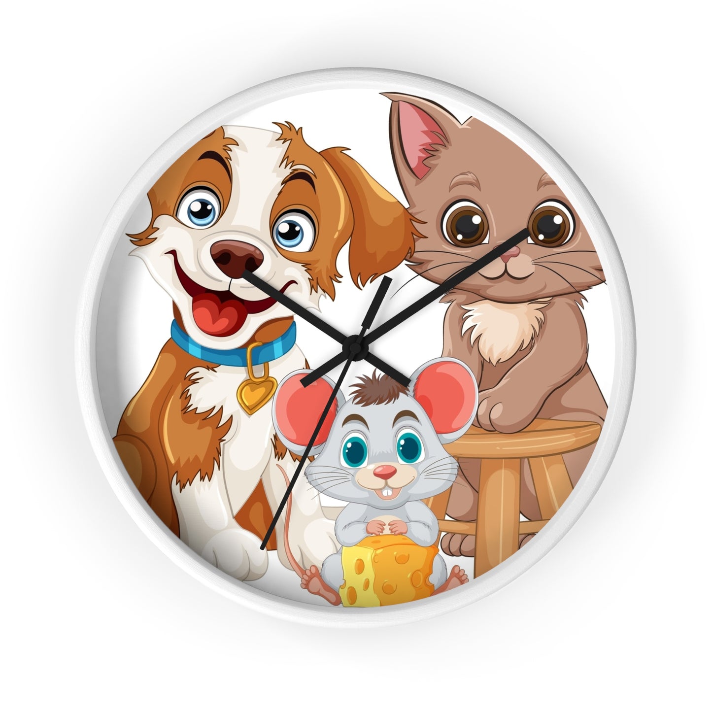 Best Friends Animal Wall Clock - Time for Furry Fun