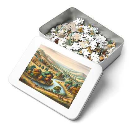 Jigsaw Puzzle with Tin