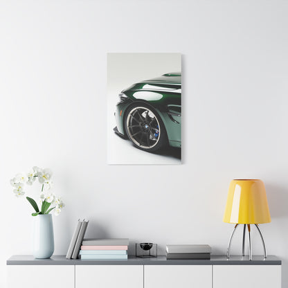 Emerald Velocity - Green Sports Car Canvas Art