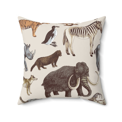 Prehistoric Wildlife Decorative Pillow