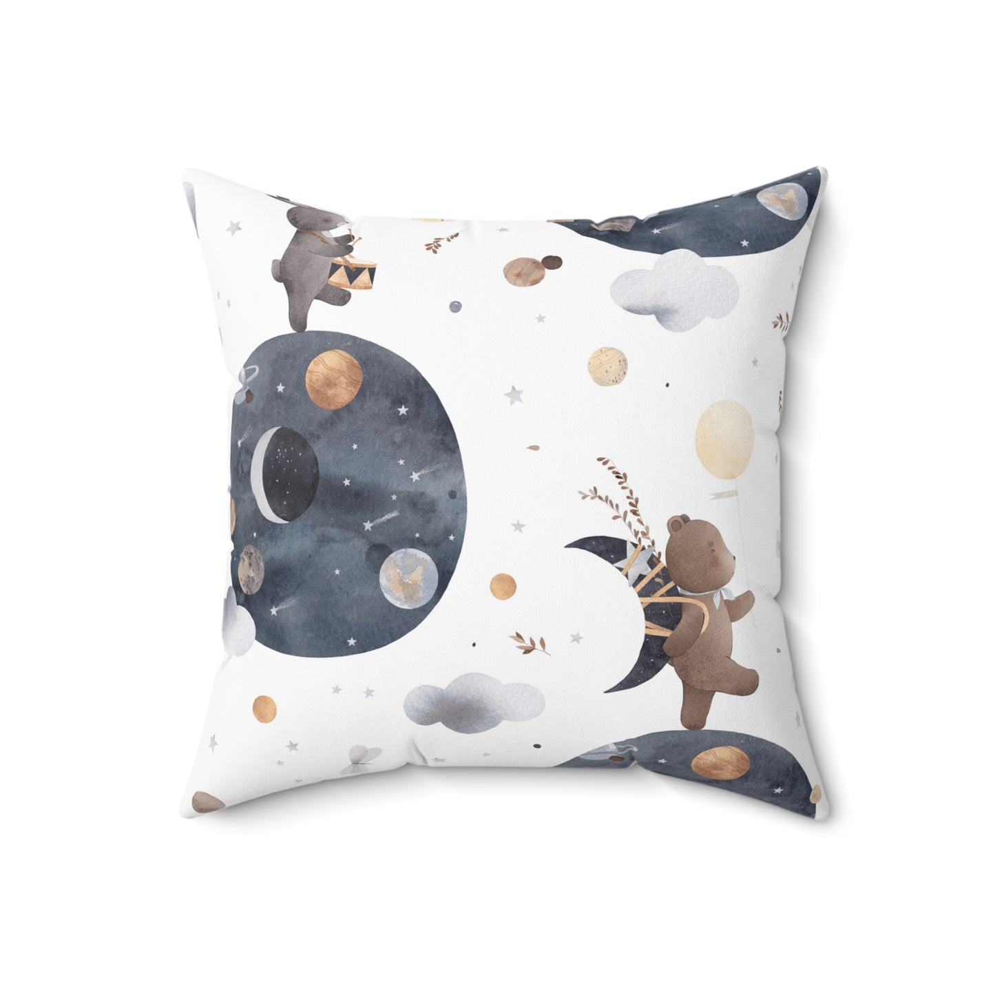 Moon Dream Bear Pillow - Celestial Kids Room Decor