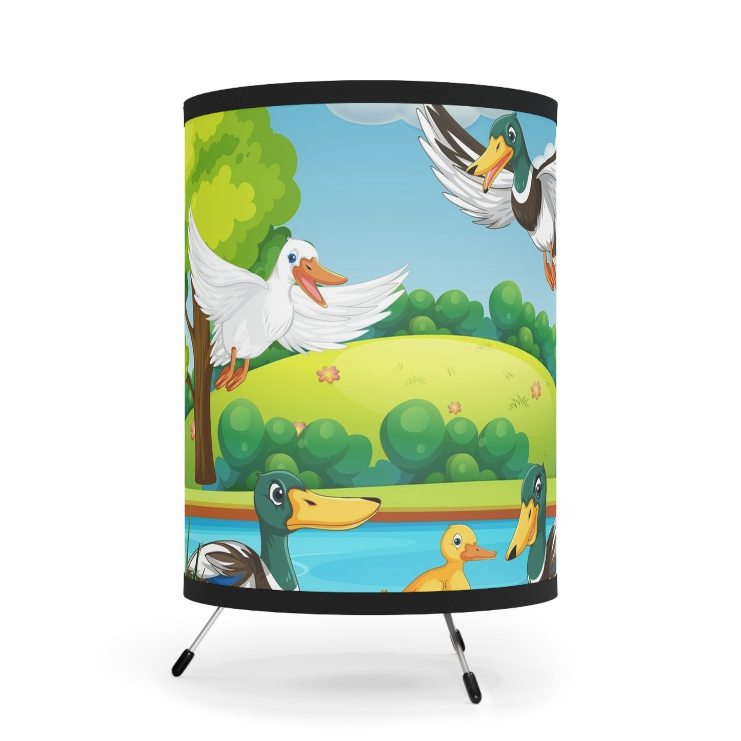 Happy Duck Pond Fun - Kids' Cartoon Lampshade