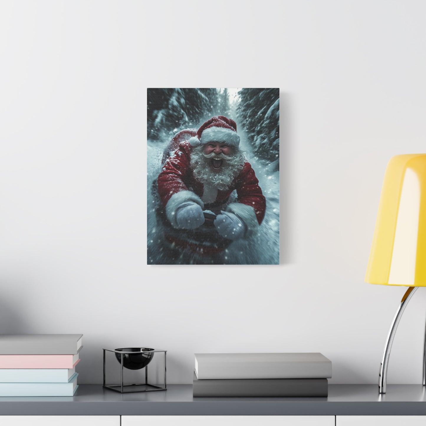 Santa's Sleigh Ride - Festive Canvas Art