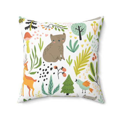 Whimsical Garden Pillow - Colorful Kids Room Decor