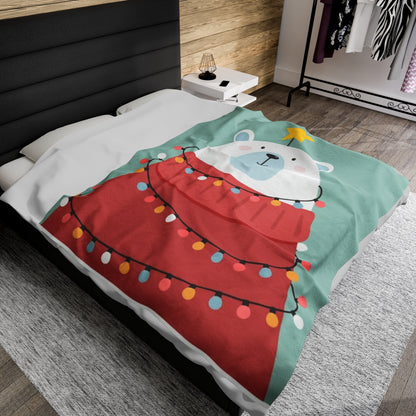 Festive Bear Tree Blanket - Cozy Holiday Delight