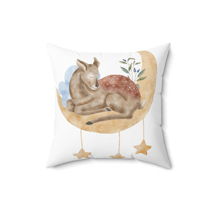 Dreamy Moonlit Fawn Pillow