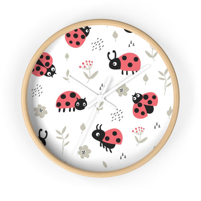 Ladybug Bliss Wall Clock - Nature-Inspired Charm for Your Space