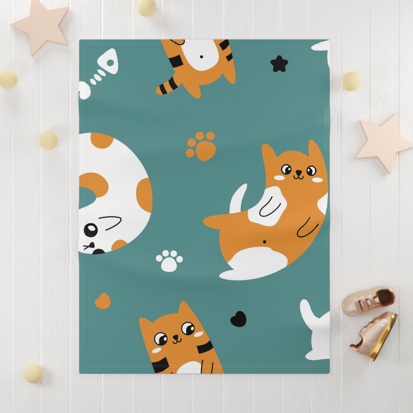 Dreamy Calico Cat Baby Blanket