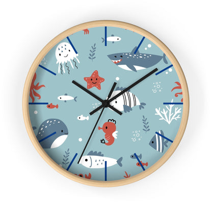 Underwater Friends Wall Clock - Dive into Fun Timekeeping