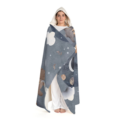 Hooded Sherpa Fleece Blanket