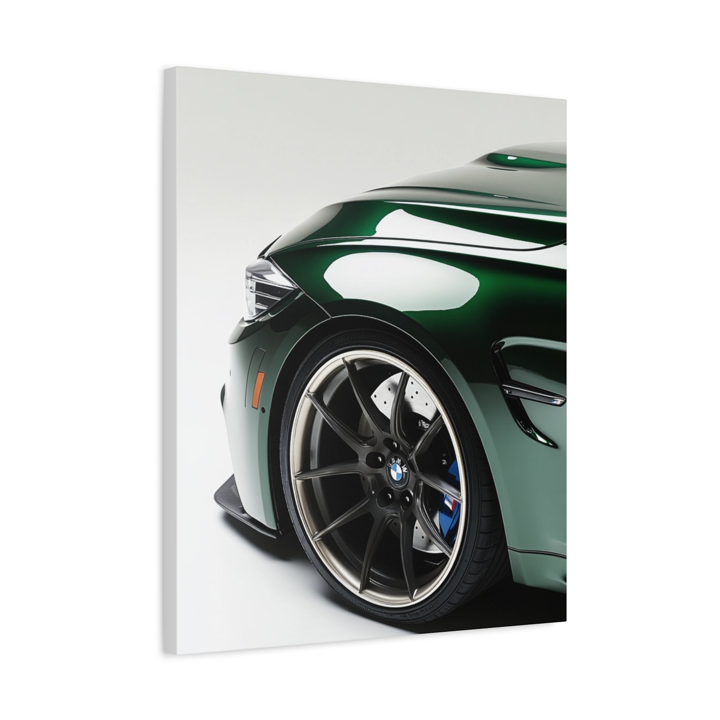 Emerald Velocity - Green Sports Car Canvas Art