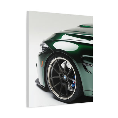 Emerald Velocity - Green Sports Car Canvas Art