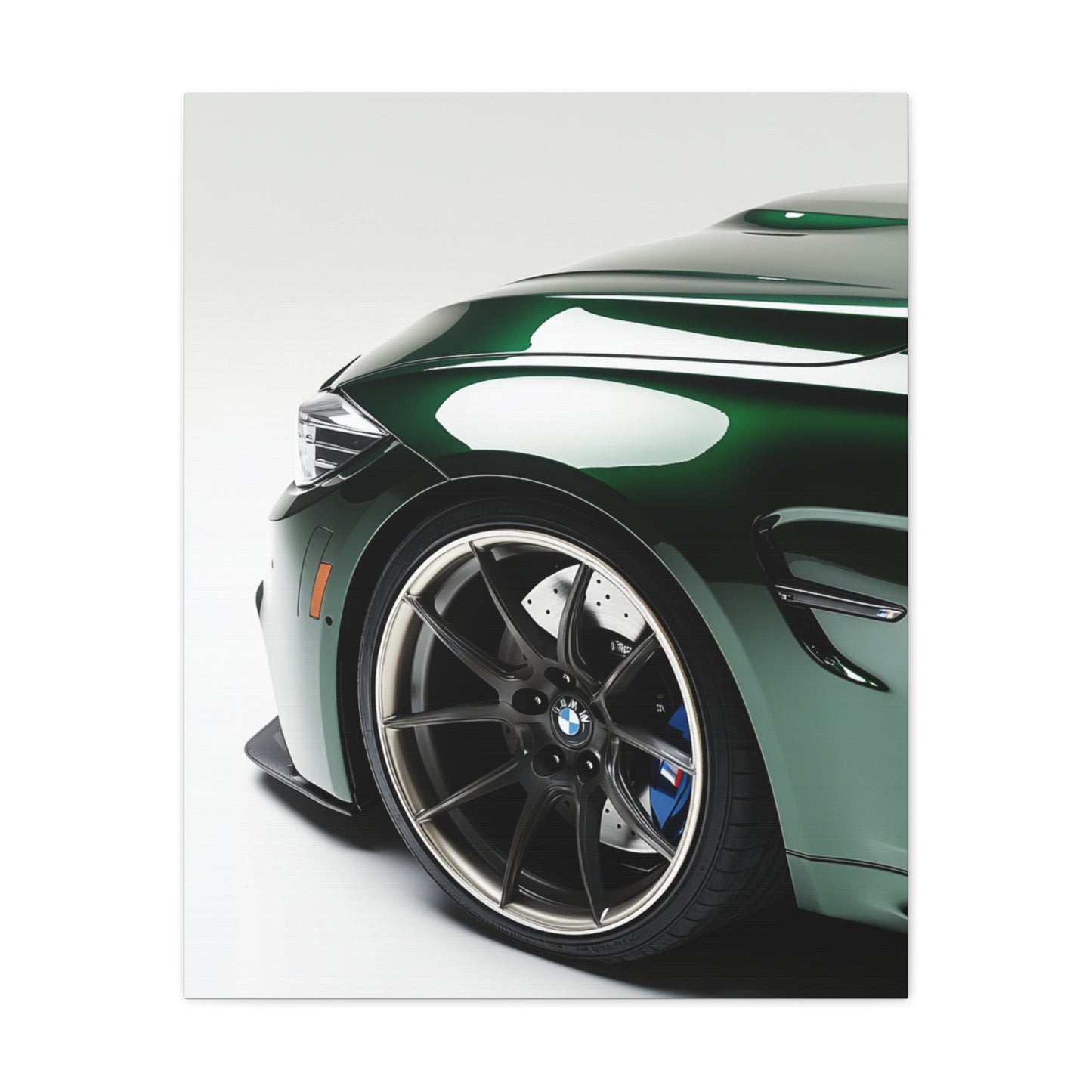 Emerald Velocity - Green Sports Car Canvas Art