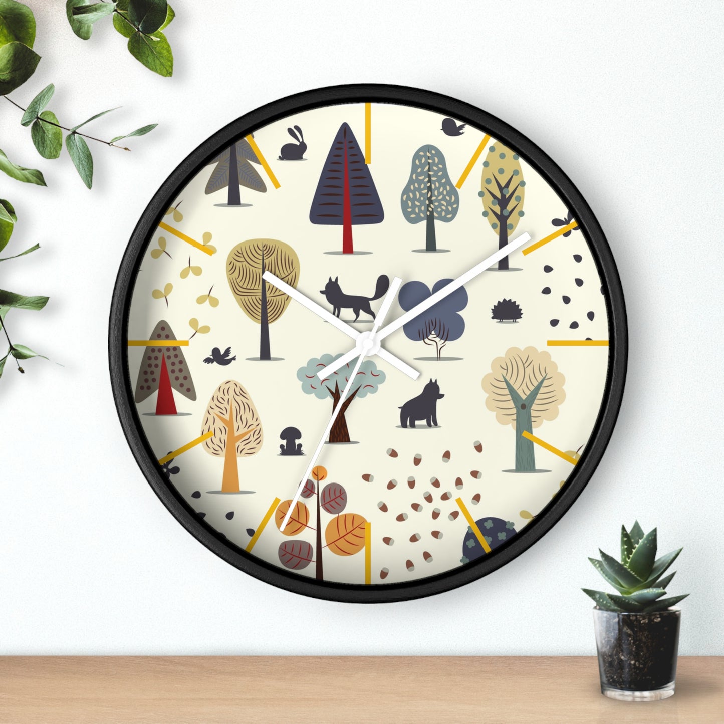 Woodland Creatures Wall Clock - Enchanting Forest Time