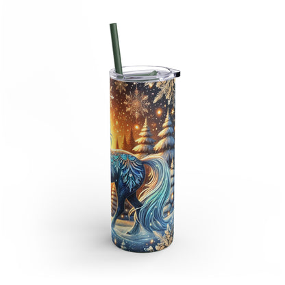 Enchanted Winter Horse Tumbler 20 oz – Elegance in Every Sip