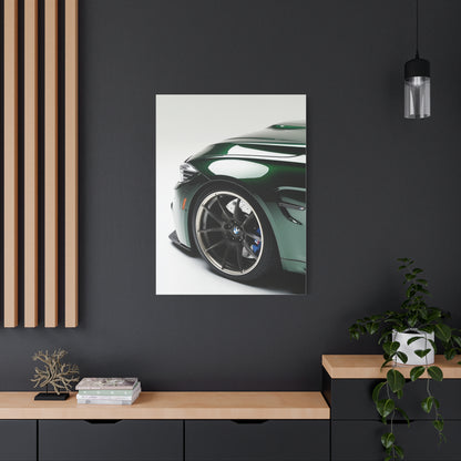 Emerald Velocity - Green Sports Car Canvas Art