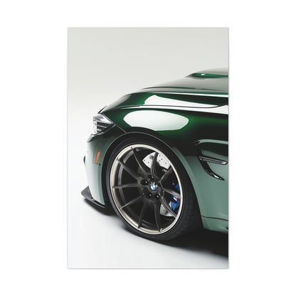 Emerald Velocity - Green Sports Car Canvas Art