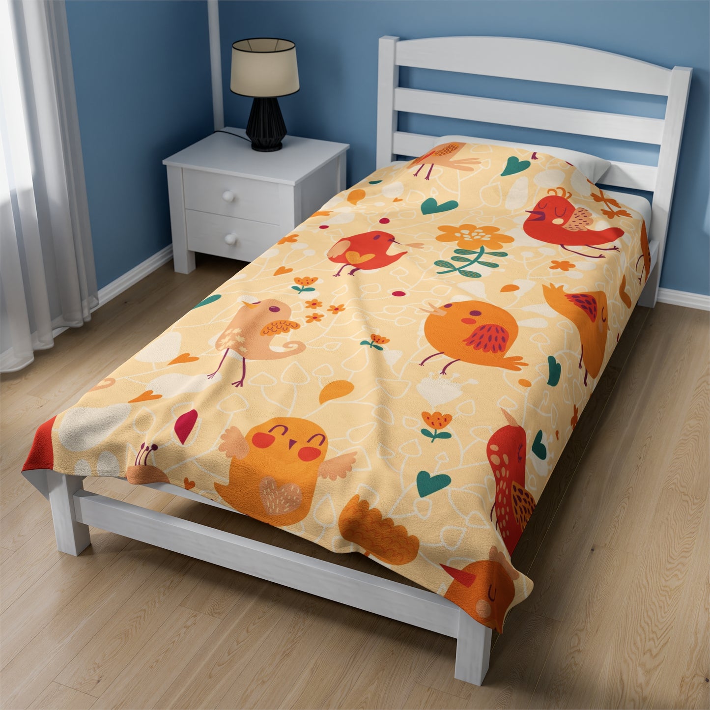 Bird's Nest Velveteen Plush Blanket