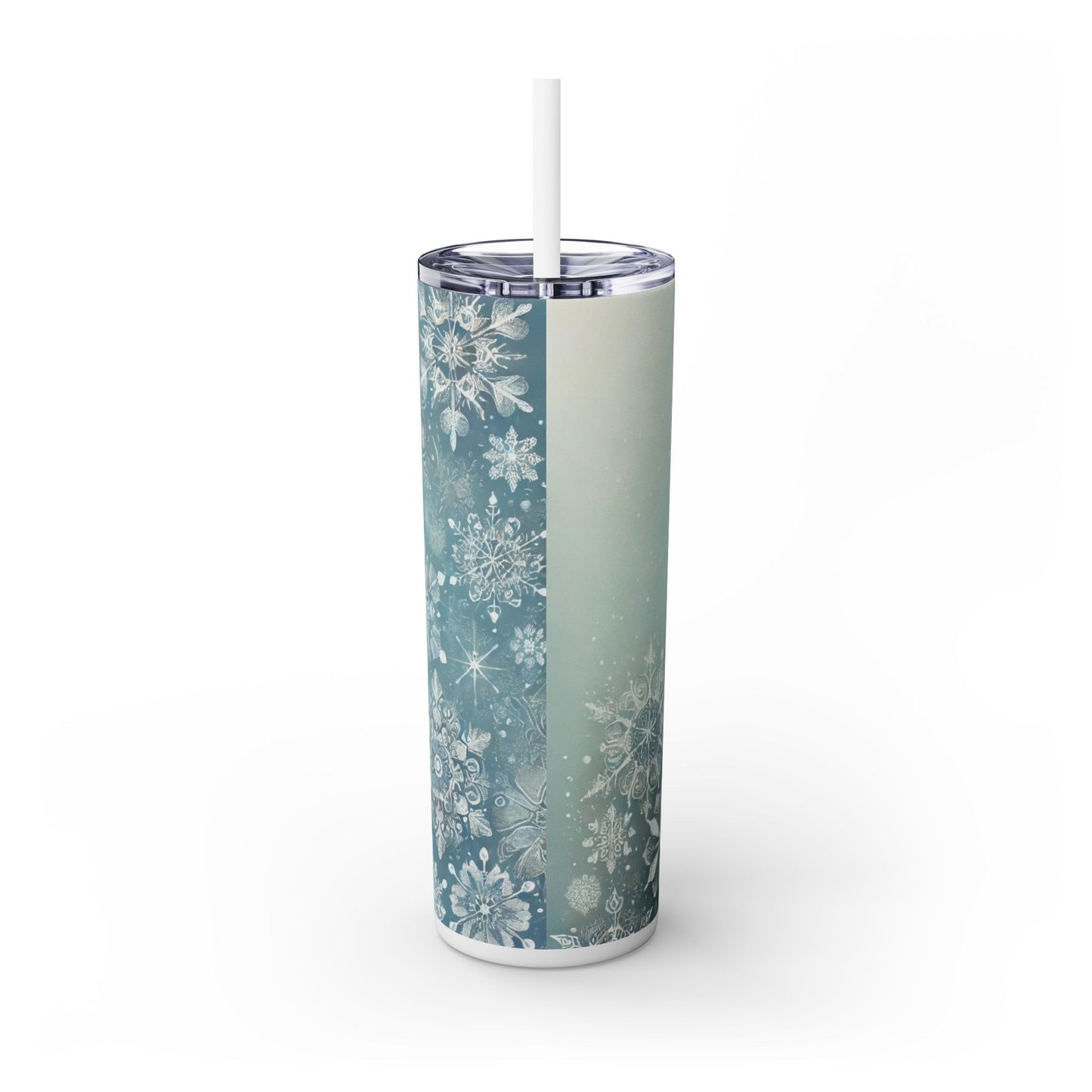 Snowflake Elegance - 20oz Slim Tumbler (With Straw