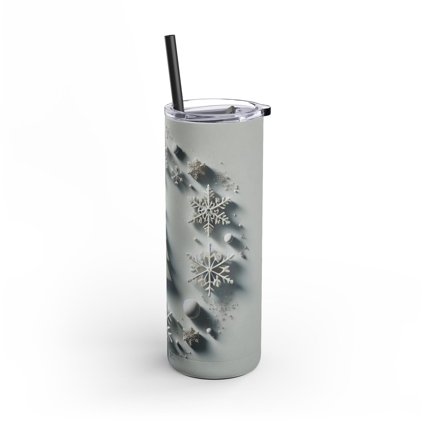 Frosted Winter Wonderland Tumbler - 20oz Snowflake Elegance