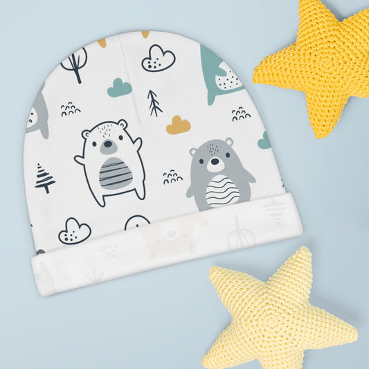 🐻 Little Forest Friends Baby Beanie 🌲