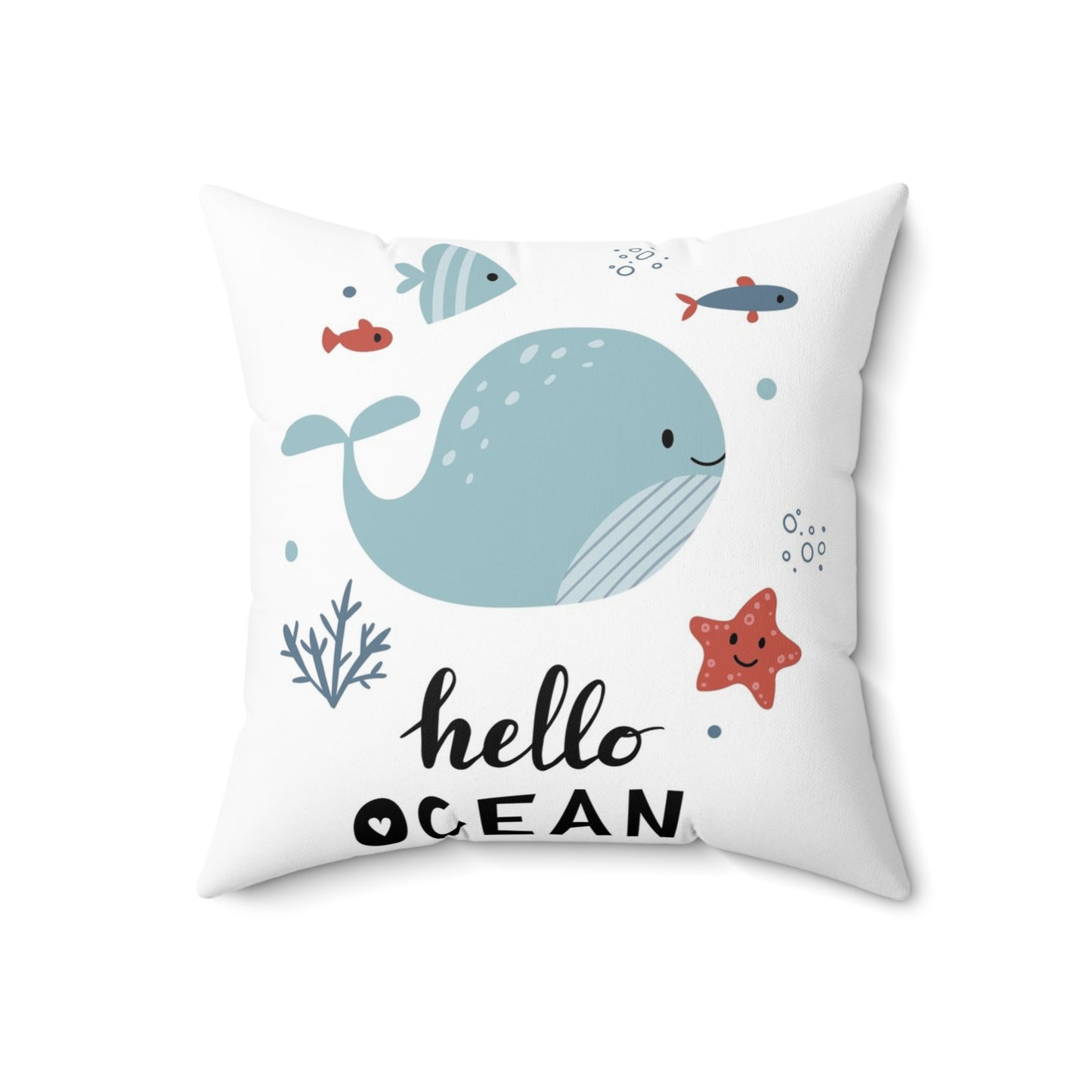 Hello Ocean Pillow - Adorable Underwater Decor