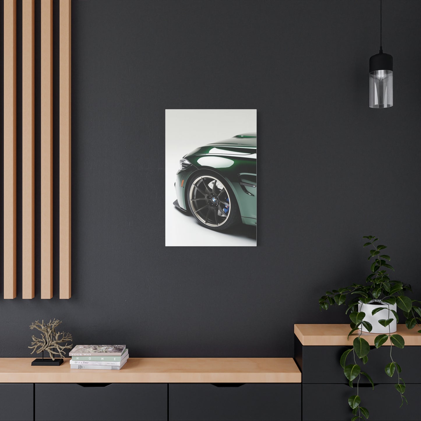 Emerald Velocity - Green Sports Car Canvas Art