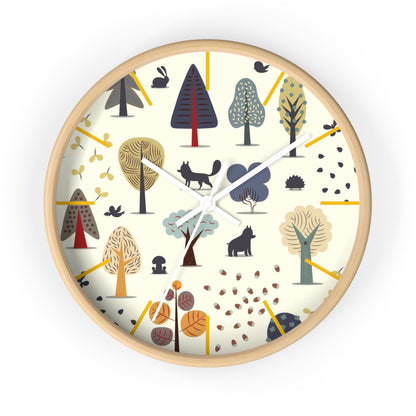 Woodland Creatures Wall Clock - Enchanting Forest Time