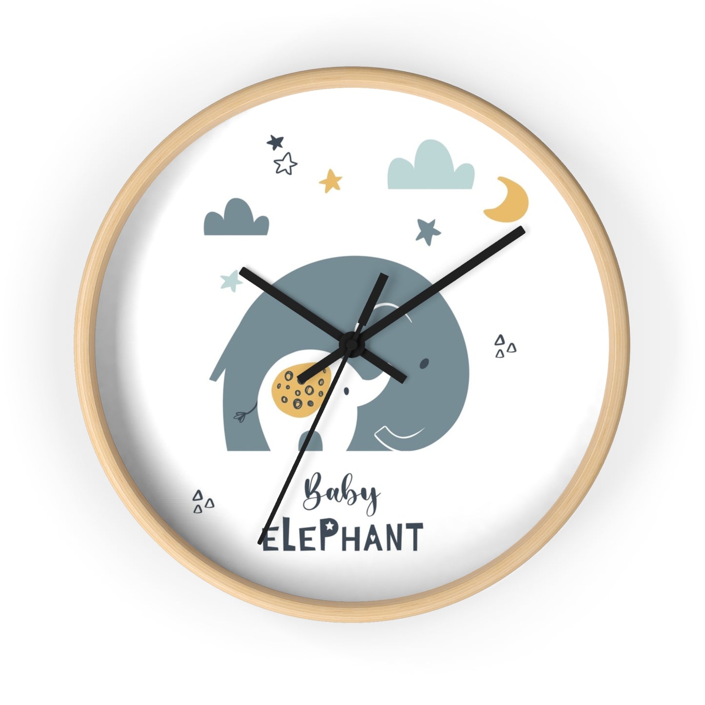 Baby Elephant Wall Clock - Sweet Time for Little Ones