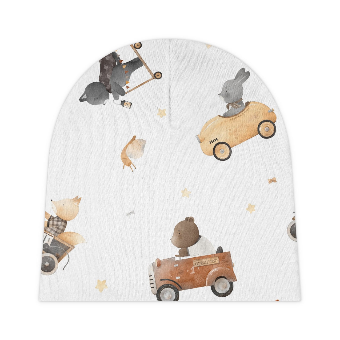 🌟 Little Adventurers Baby Beanie 🐰🚗