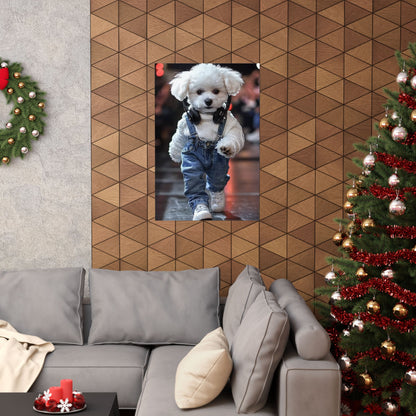 Cool Pup Strut - Fashionable Dog Canvas Art