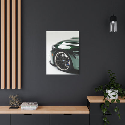 Emerald Velocity - Green Sports Car Canvas Art