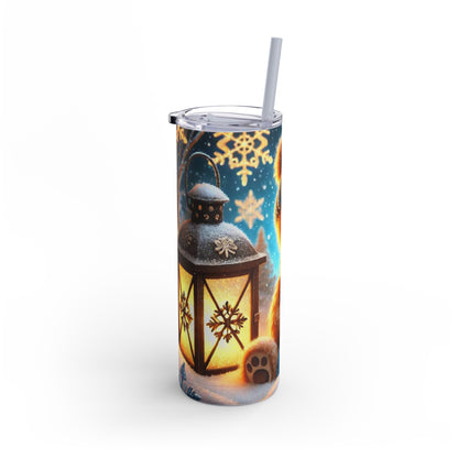 Winter Hug: Adorable Bear Skinny Tumbler 20oz