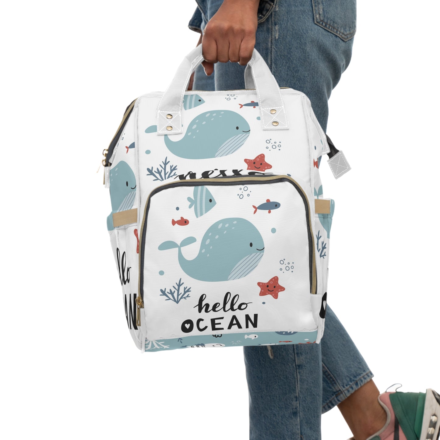 Ocean Friends Diaper Backpack - Baby Whale Adventure