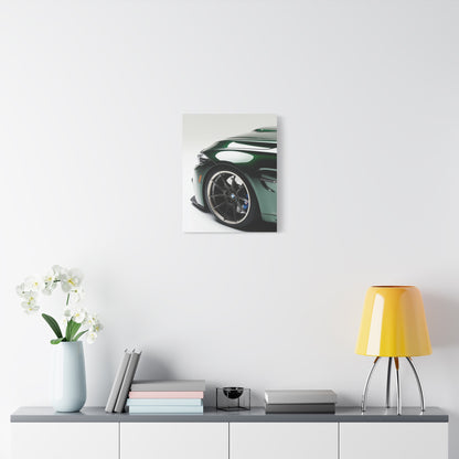 Emerald Velocity - Green Sports Car Canvas Art