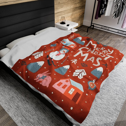 CHRISTMAS Velveteen Plush Blanket